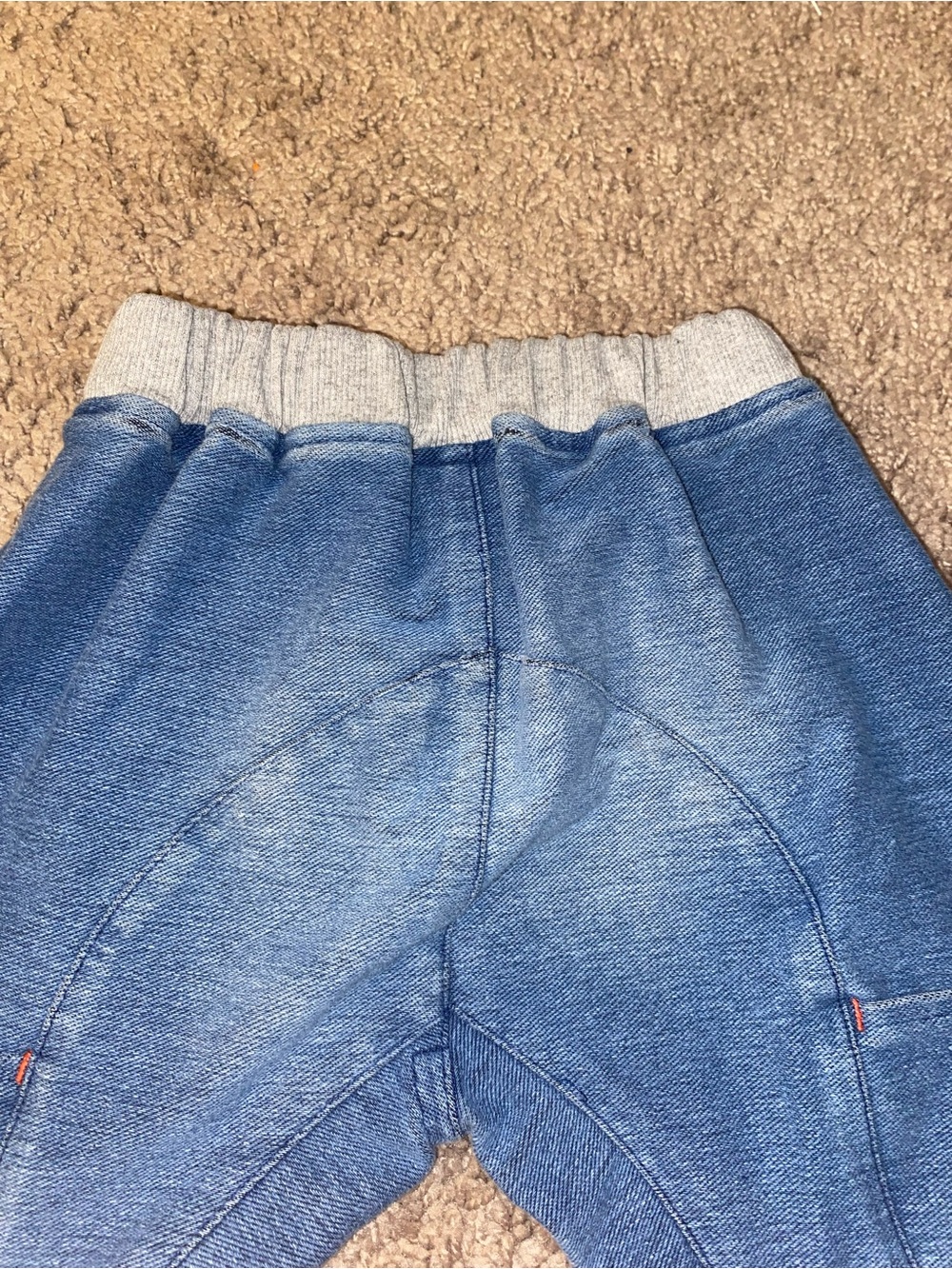Kicky Village Toddler Boys Size 90 Faux Denim Jogger Pants Blue Harem Drop - Picture 8 of 9